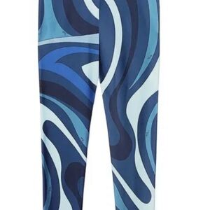 Emilio Pucci Blue Wave Pattern Pants